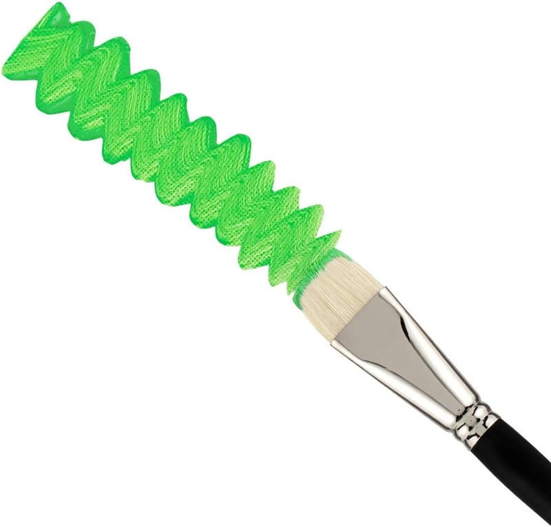 Creative Mark Pro Stroke Premium White Chungking Hog Bristle Artist Paint Brush - Bright # 12 - Natural Bristle Brush w/Great Control Suitable for Oils, Watercolors, Acrylics, Alkyds, Caseins - Image 3